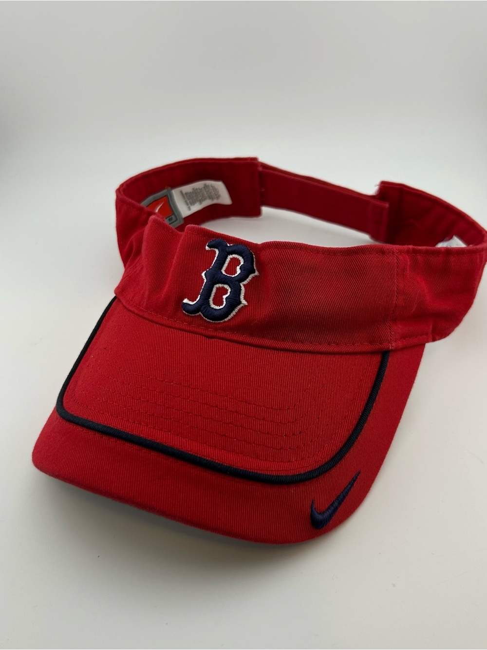 Vintage Nike Team Boston Red Sox Visor Red MLB Adjustable Baseball Hat Cap
